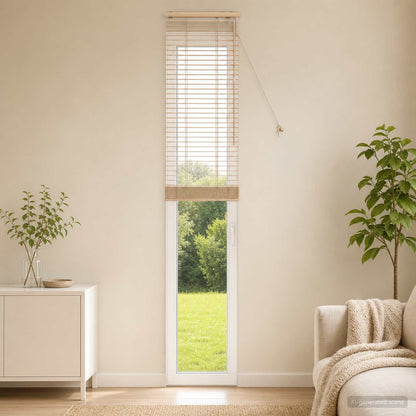 vidaXL Venetian Blind Oak Look 50 x 250 cm 35 mm Solid Paulownia Wood 1