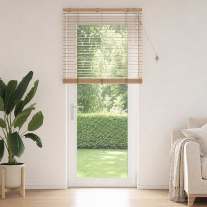 vidaXL Venetian Blind Oak Look 75 x 250 cm 35 mm Solid Paulownia Wood 1