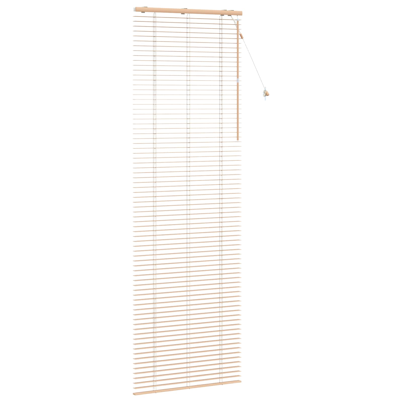 vidaXL Venetian Blind Oak Look 75 x 250 cm 35 mm Solid Paulownia Wood 3