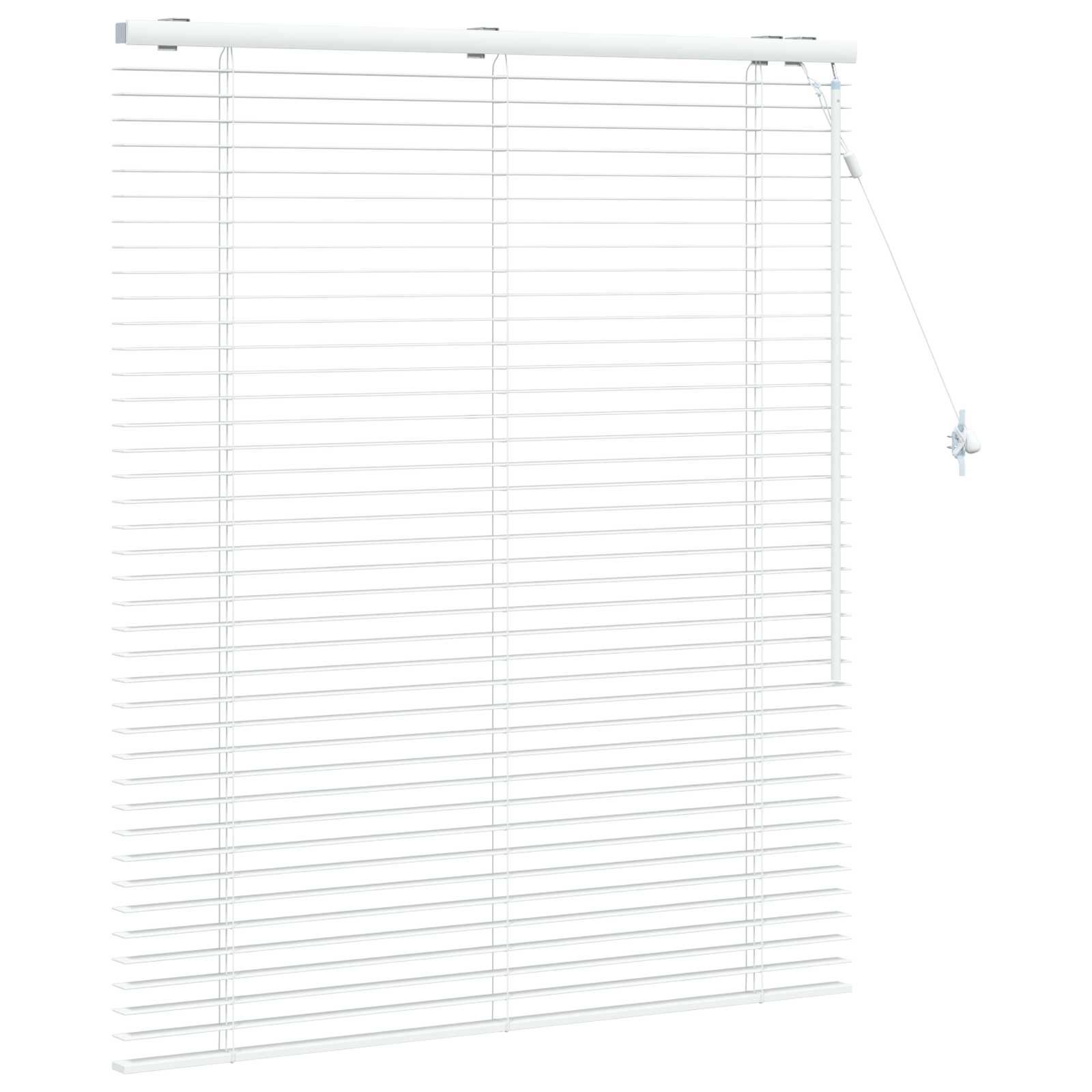 vidaXL Venetian Blind White 105 x 130 cm 35 mm Solid Paulownia Wood 3