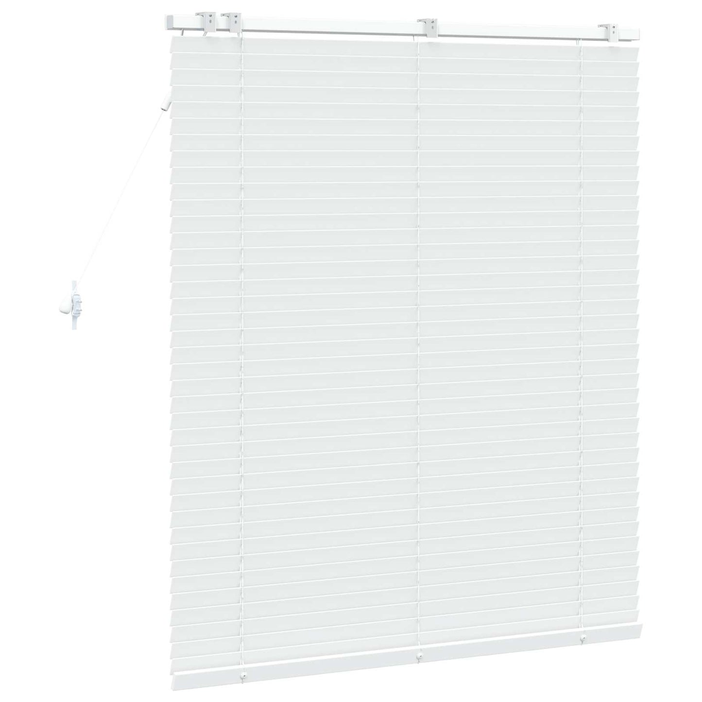 vidaXL Venetian Blind White 115 x 130 cm 35 mm Solid Paulownia Wood 4