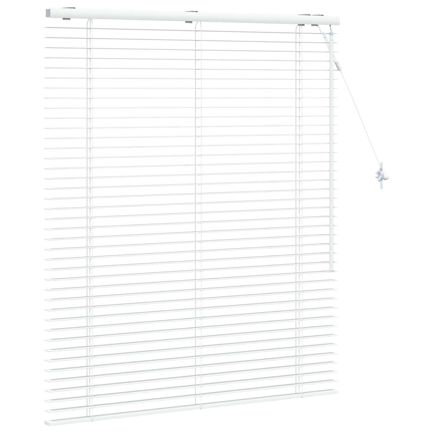 vidaXL Venetian Blind White 120 x 130 cm 35 mm Solid Paulownia Wood 3