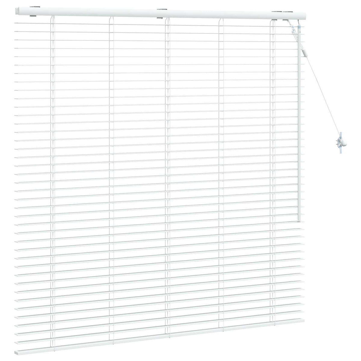 Venetian Blind 35 mm Solid Paulownia Wood Drop 130 cm White 40–135 cm 125 cm