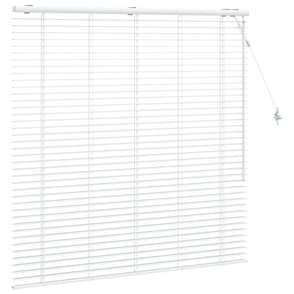 Venetian Blind 35 mm Solid Paulownia Wood Drop 130 cm White 40–135 cm 125 cm