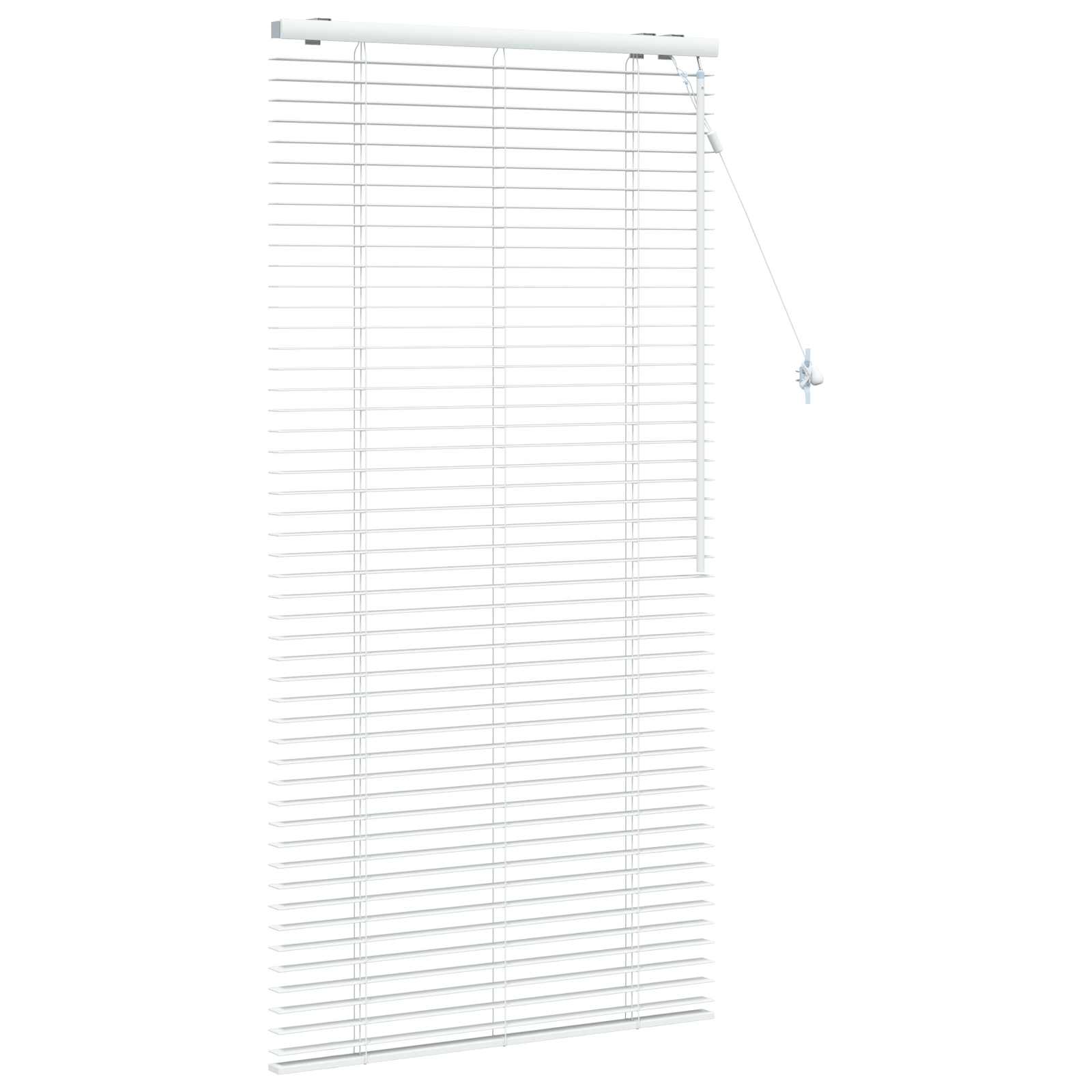 vidaXL Venetian Blind White 95 x 160 cm 35 mm Solid Paulownia Wood 3