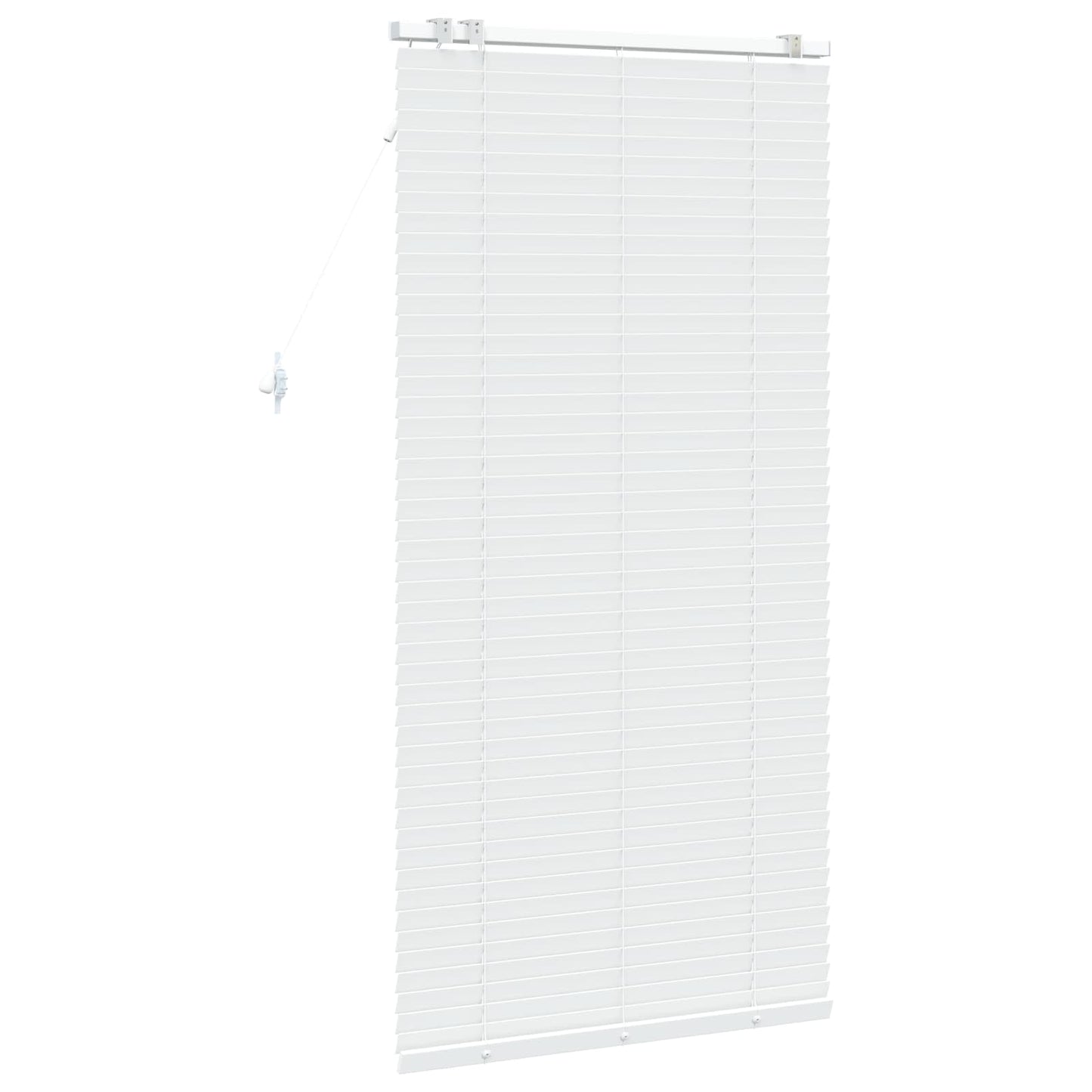 vidaXL Venetian Blind White 95 x 160 cm 35 mm Solid Paulownia Wood 4