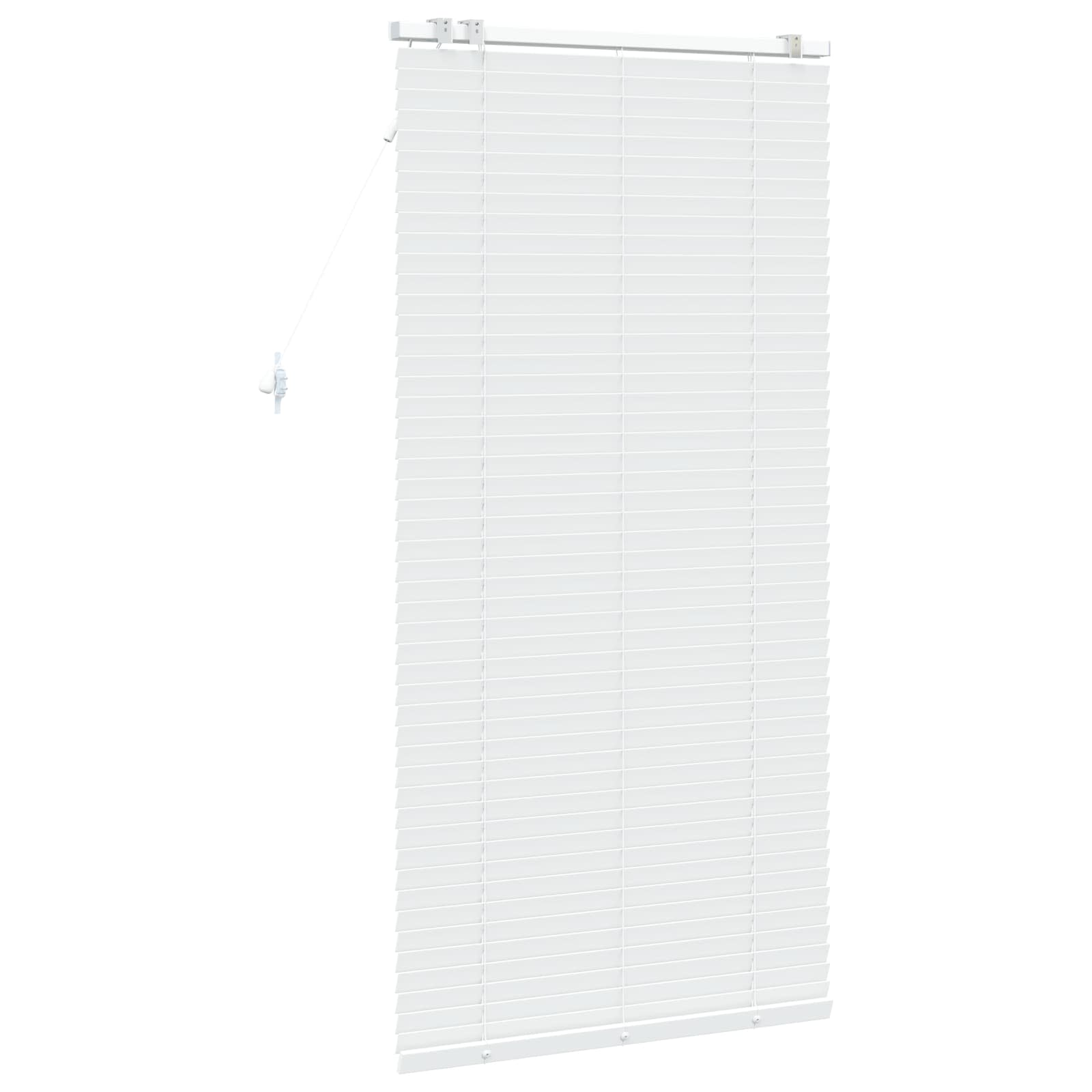 vidaXL Venetian Blind White 95 x 160 cm 35 mm Solid Paulownia Wood 4