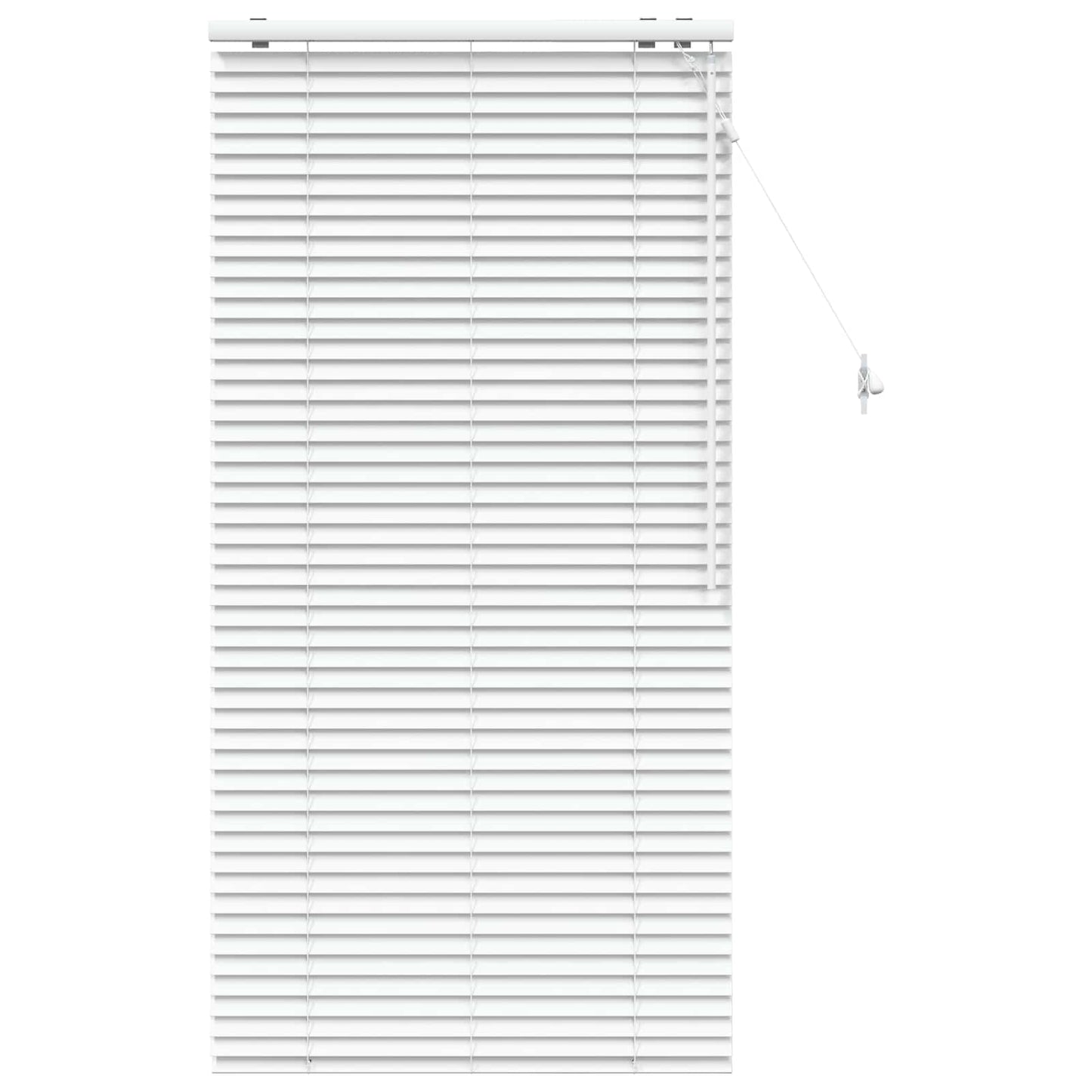 vidaXL Venetian Blind White 95 x 160 cm 35 mm Solid Paulownia Wood 2