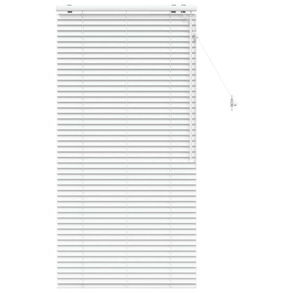 vidaXL Venetian Blind White 95 x 160 cm 35 mm Solid Paulownia Wood 2
