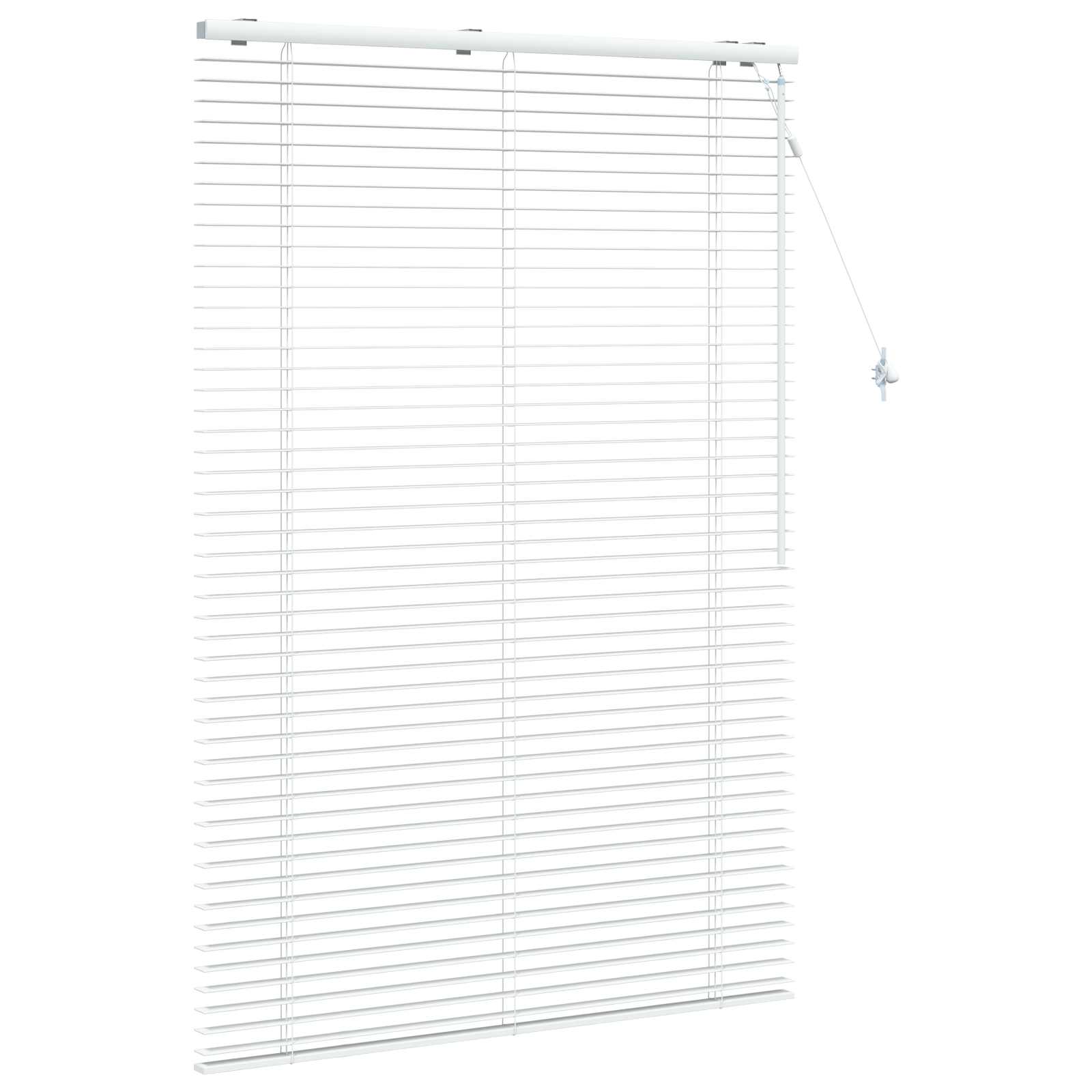 vidaXL Venetian Blind White 105 x 160 cm 35 mm Solid Paulownia Wood 3