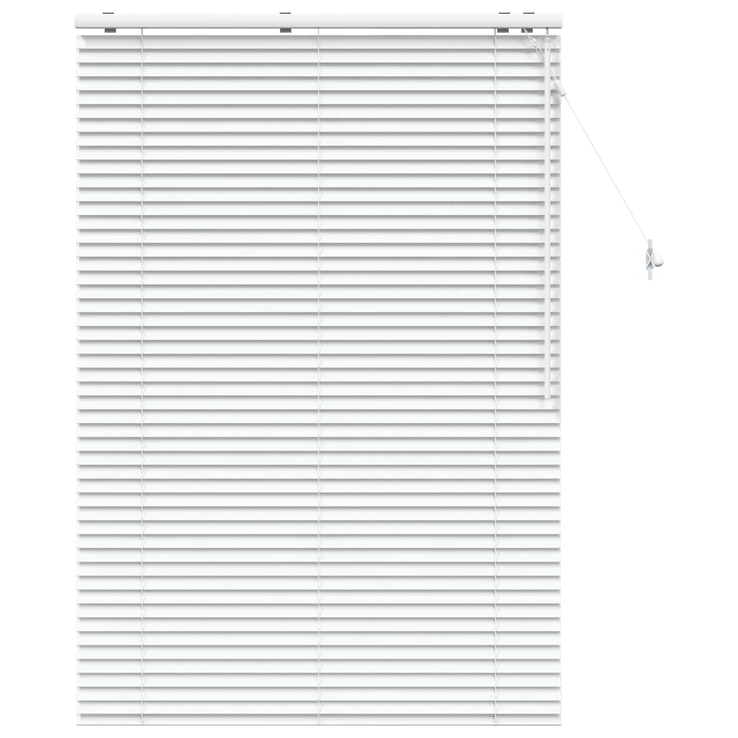 vidaXL Venetian Blind White 105 x 160 cm 35 mm Solid Paulownia Wood 2