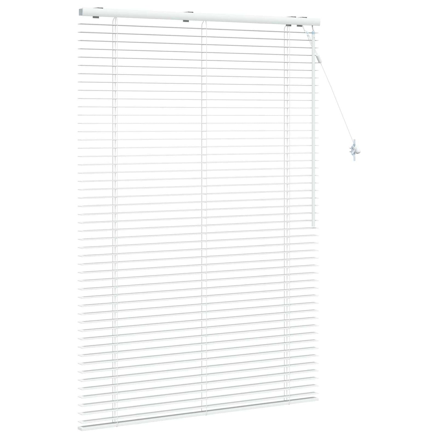 vidaXL Venetian Blind White 110 x 160 cm 35 mm Solid Paulownia Wood 3