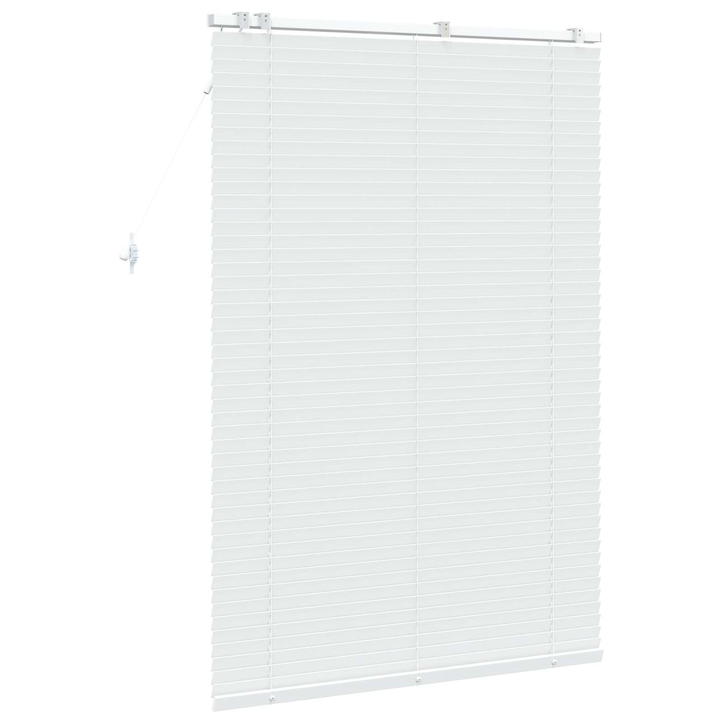 vidaXL Venetian Blind White 110 x 160 cm 35 mm Solid Paulownia Wood 4