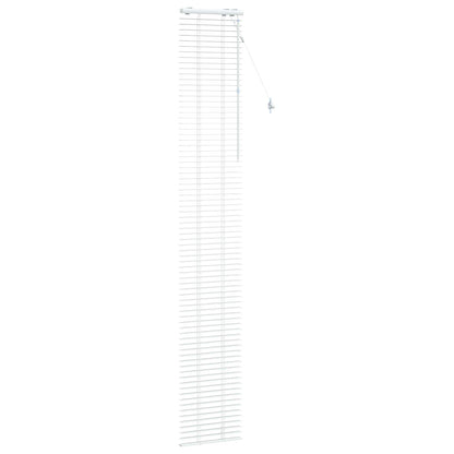 vidaXL Venetian Blind White 50 x 250 cm 35 mm Solid Paulownia Wood 3
