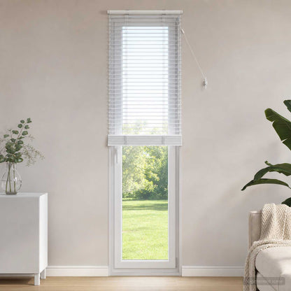 vidaXL Venetian Blind White 65 x 250 cm 35 mm Solid Paulownia Wood 1
