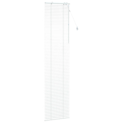 vidaXL Venetian Blind White 60 x 250 cm 35 mm Solid Paulownia Wood 3