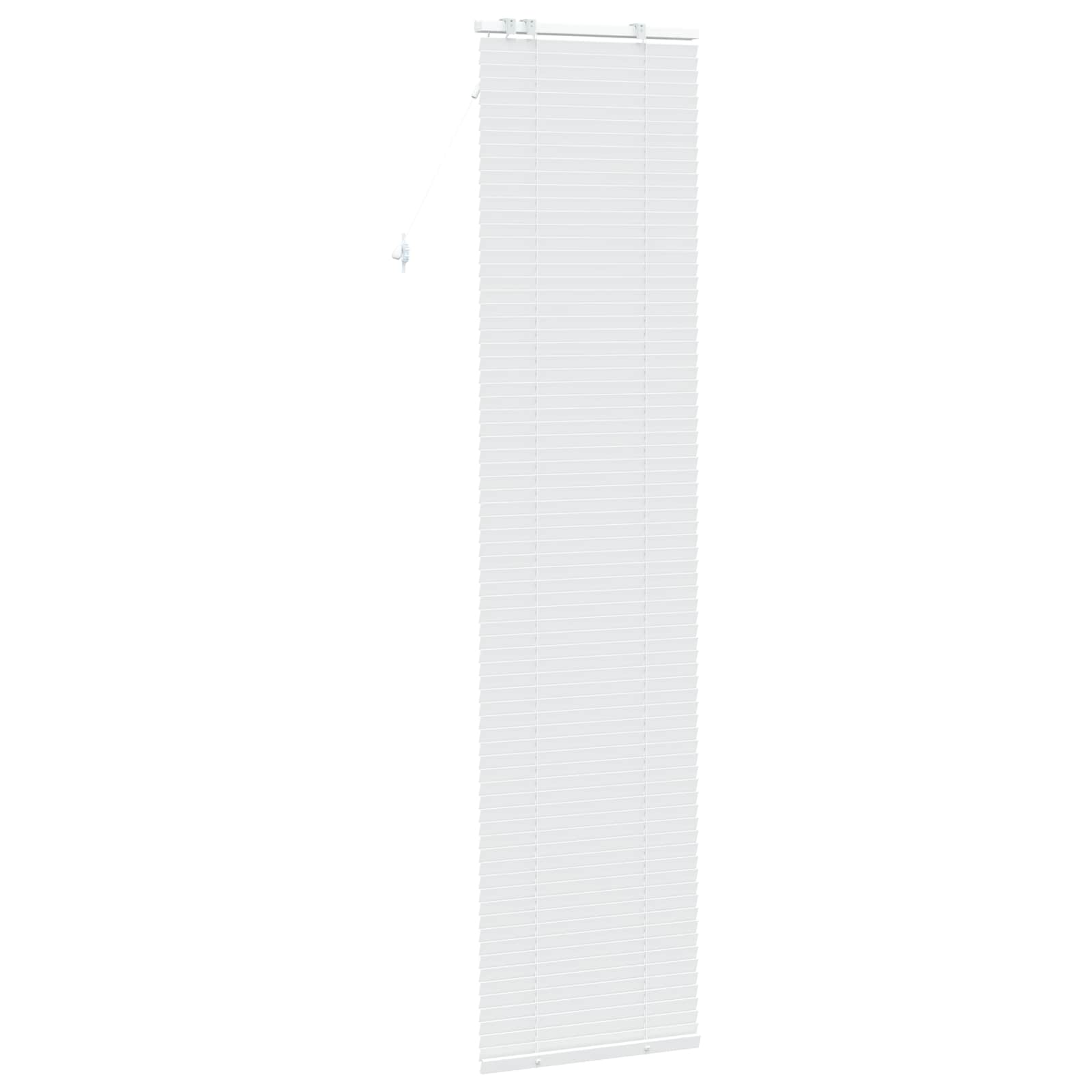 vidaXL Venetian Blind White 60 x 250 cm 35 mm Solid Paulownia Wood 4