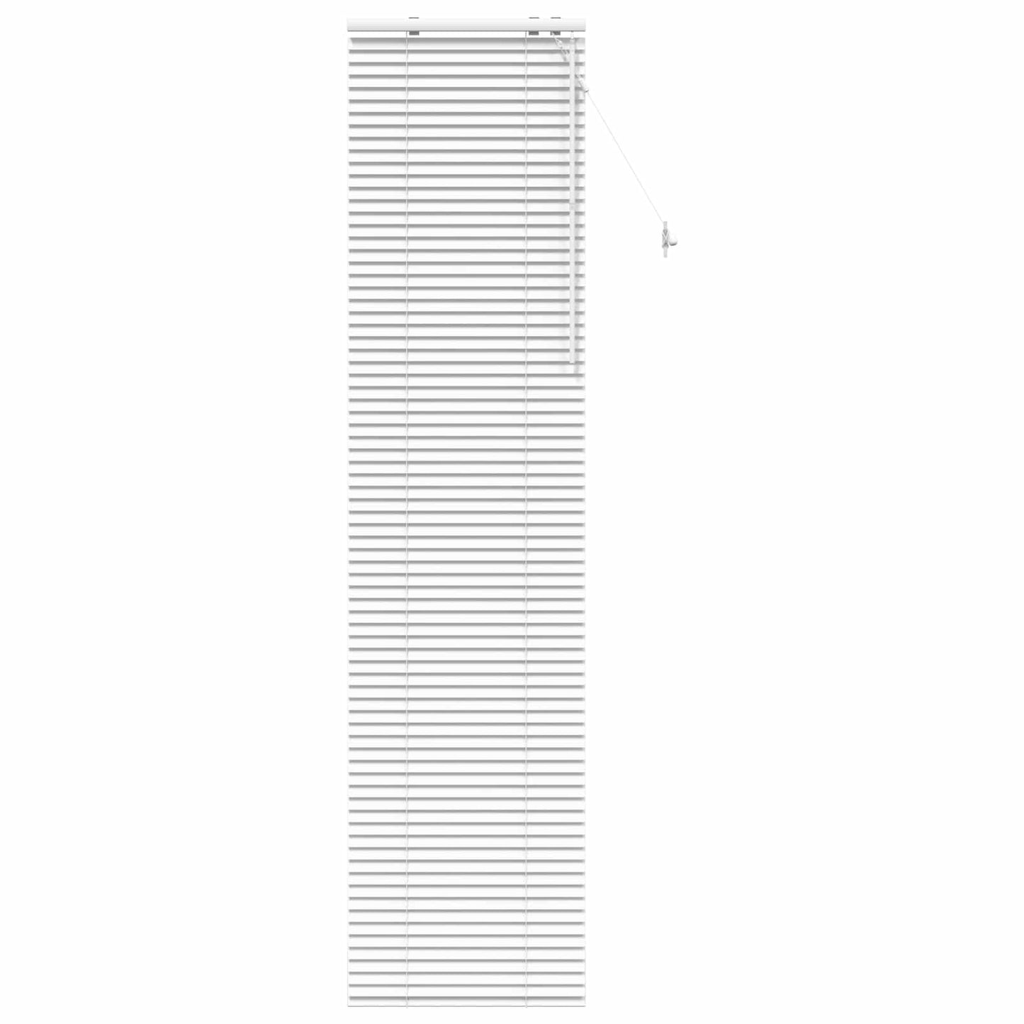 vidaXL Venetian Blind White 60 x 250 cm 35 mm Solid Paulownia Wood 2