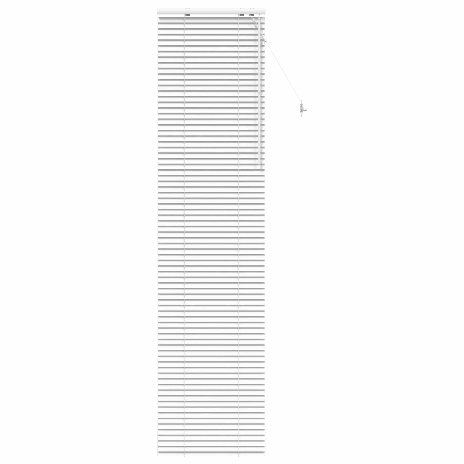 vidaXL Venetian Blind White 60 x 250 cm 35 mm Solid Paulownia Wood 2