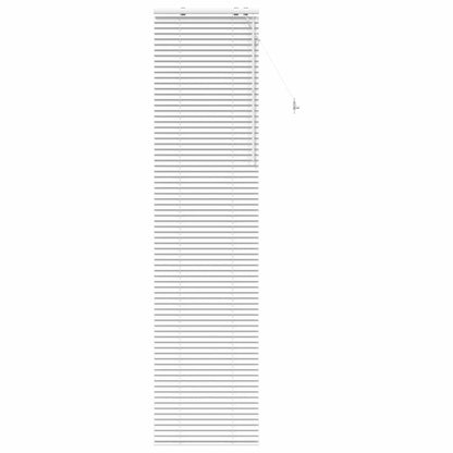 vidaXL Venetian Blind White 60 x 250 cm 35 mm Solid Paulownia Wood 2