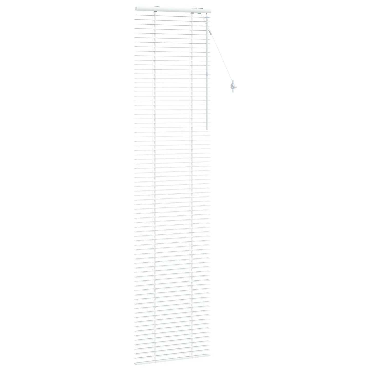 vidaXL Venetian Blind White 65 x 250 cm 35 mm Solid Paulownia Wood 3