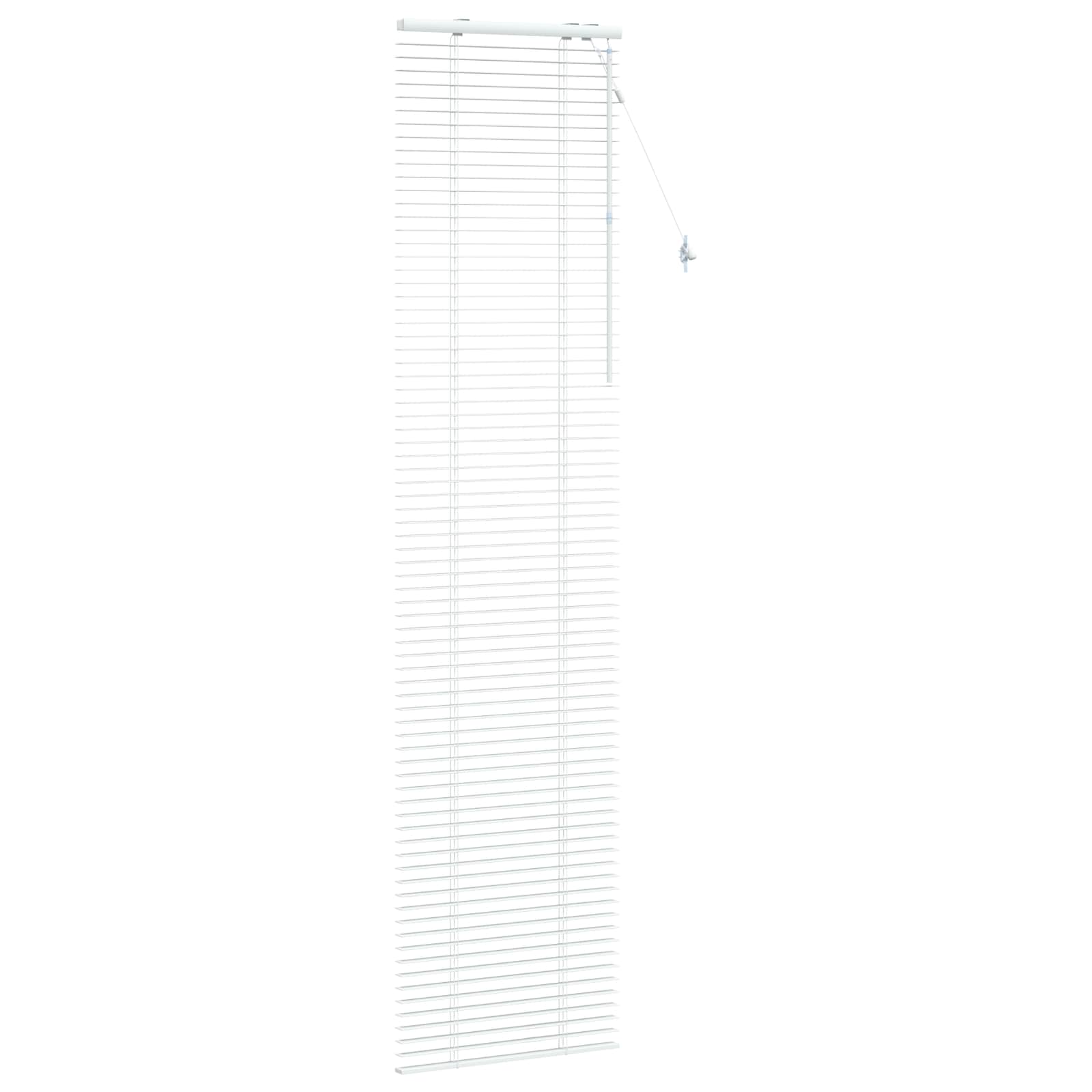 vidaXL Venetian Blind White 65 x 250 cm 35 mm Solid Paulownia Wood 3