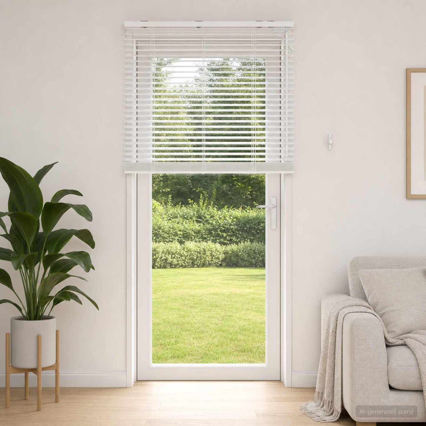 vidaXL Venetian Blind White 75 x 250 cm 35 mm Solid Paulownia Wood 1
