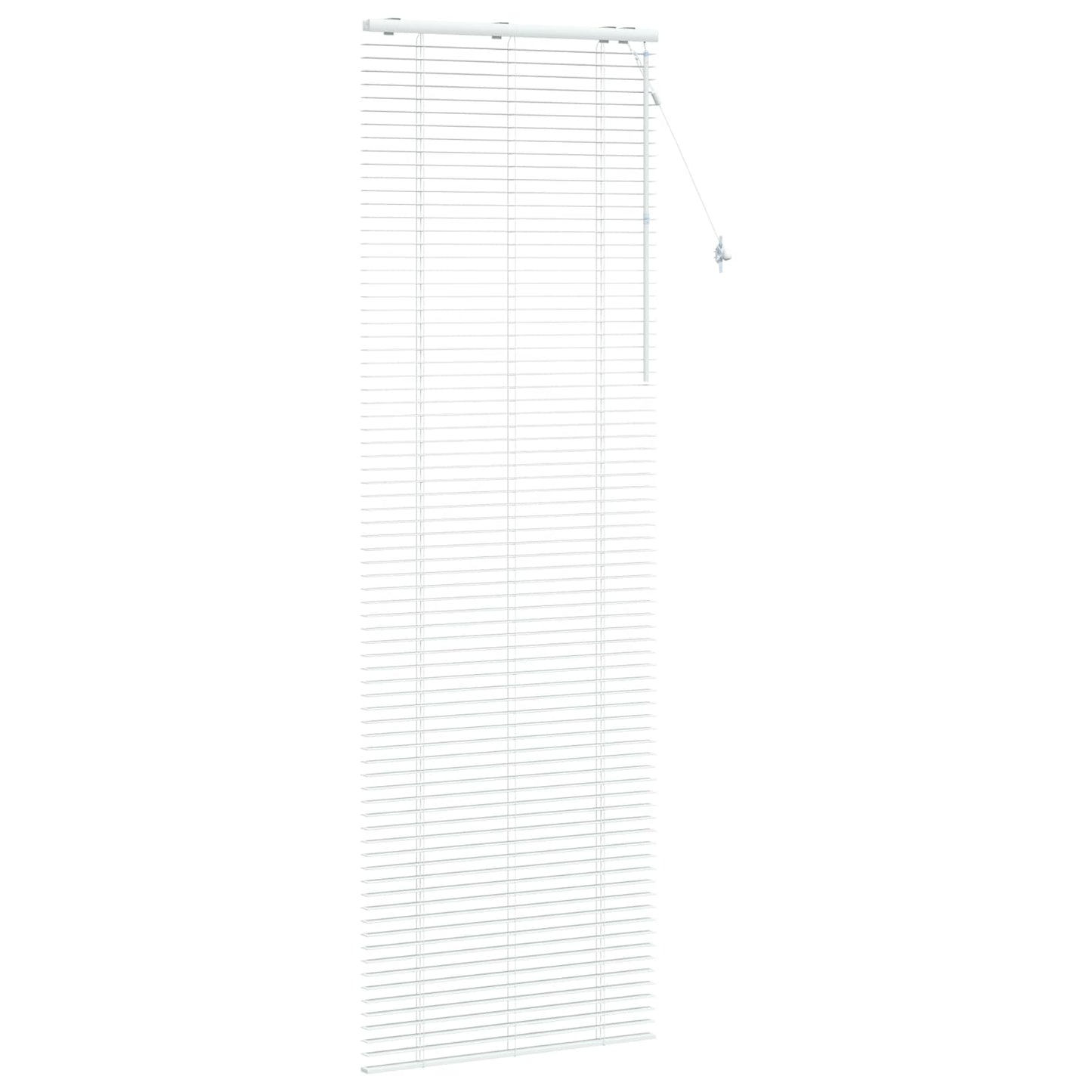 vidaXL Venetian Blind White 70 x 250 cm 35 mm Solid Paulownia Wood 3