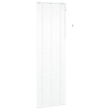 vidaXL Venetian Blind White 75 x 250 cm 35 mm Solid Paulownia Wood 3