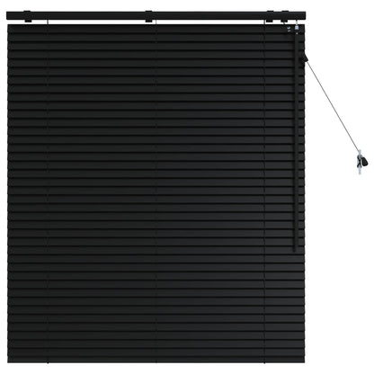 vidaXL Venetian Blind Black 105 x 130 cm 35 mm Solid Paulownia Wood 2