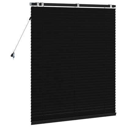 vidaXL Venetian Blind Black 120 x 130 cm 35 mm Solid Paulownia Wood 4