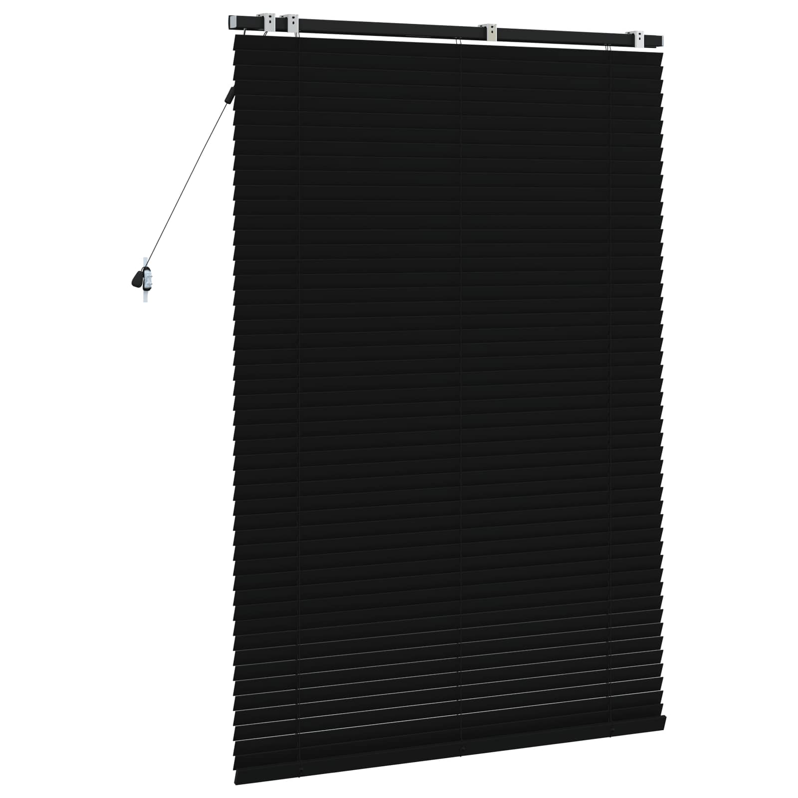 vidaXL Venetian Blind Black 100 x 160 cm 35 mm Solid Paulownia Wood 4