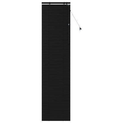 vidaXL Venetian Blind Black 60 x 250 cm 35 mm Solid Paulownia Wood 2
