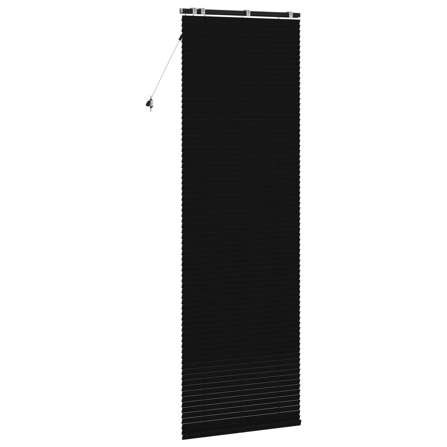 vidaXL Venetian Blind Black 80 x 250 cm 35 mm Solid Paulownia Wood 4