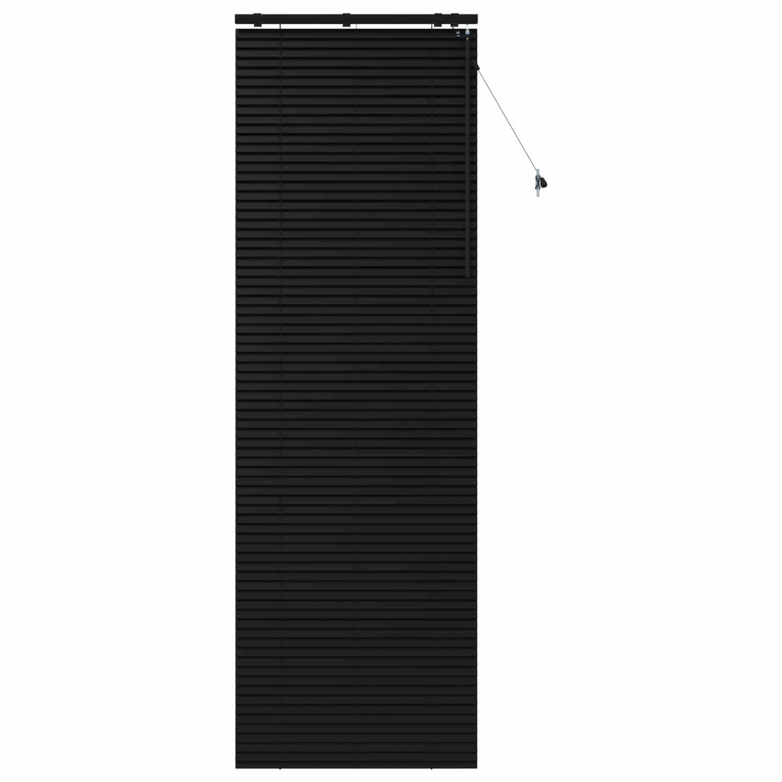 vidaXL Venetian Blind Black 80 x 250 cm 35 mm Solid Paulownia Wood 2