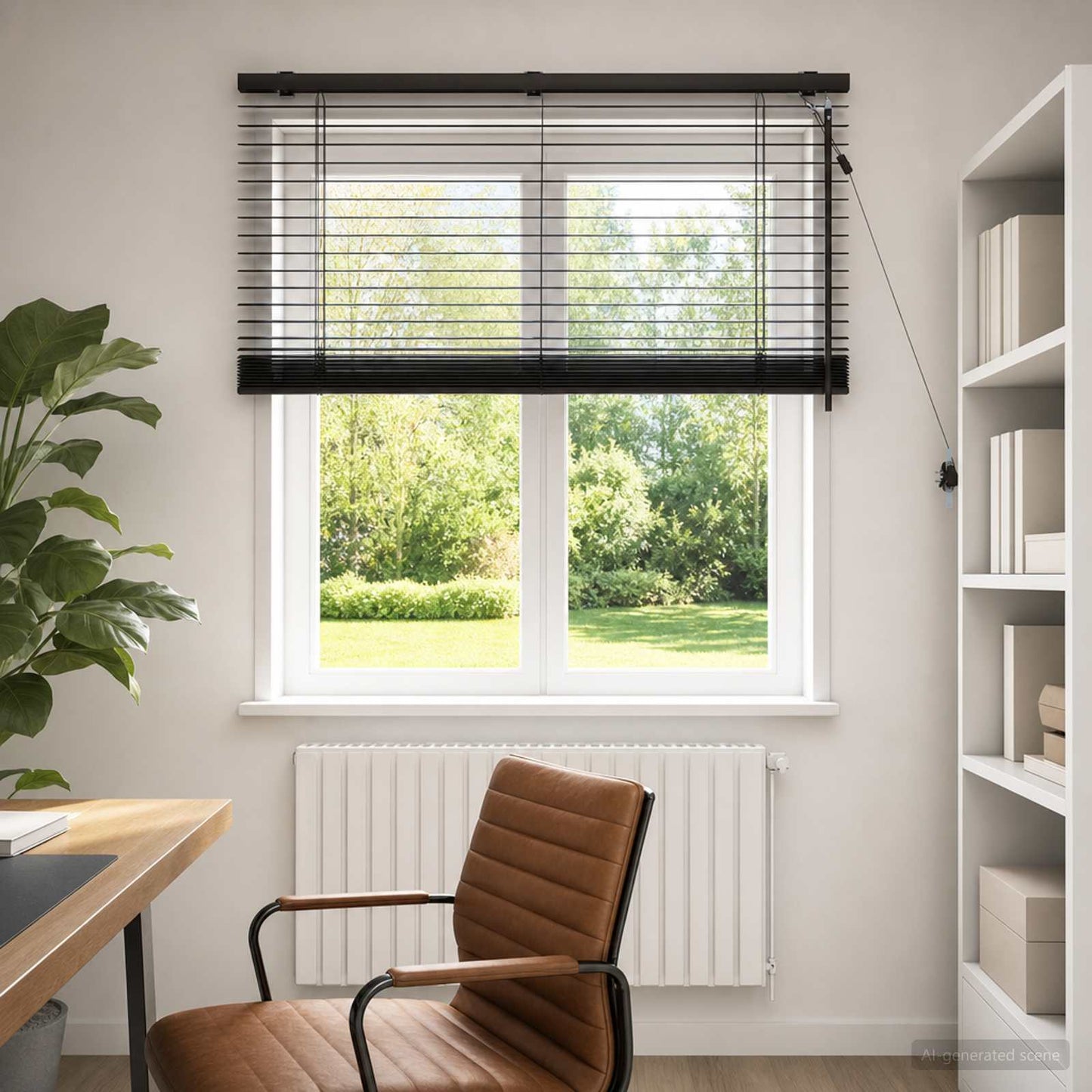 vidaXL Venetian Blind Dark Brown 115 x 130 cm 35 mm 1