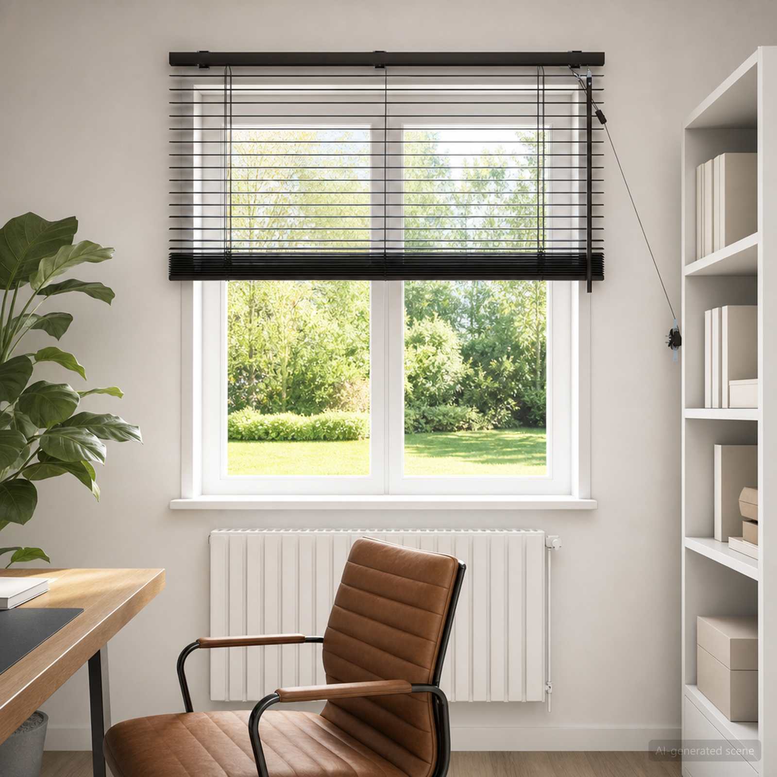 vidaXL Venetian Blind Dark Brown 115 x 130 cm 35 mm 1