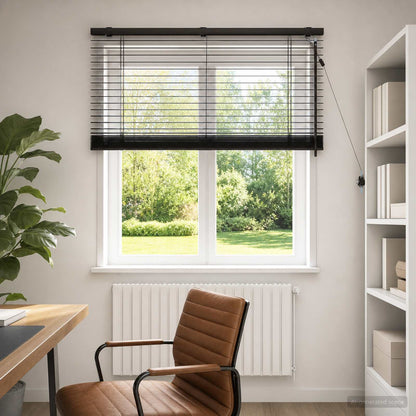 vidaXL Venetian Blind Dark Brown 120 x 130 cm 35 mm 1