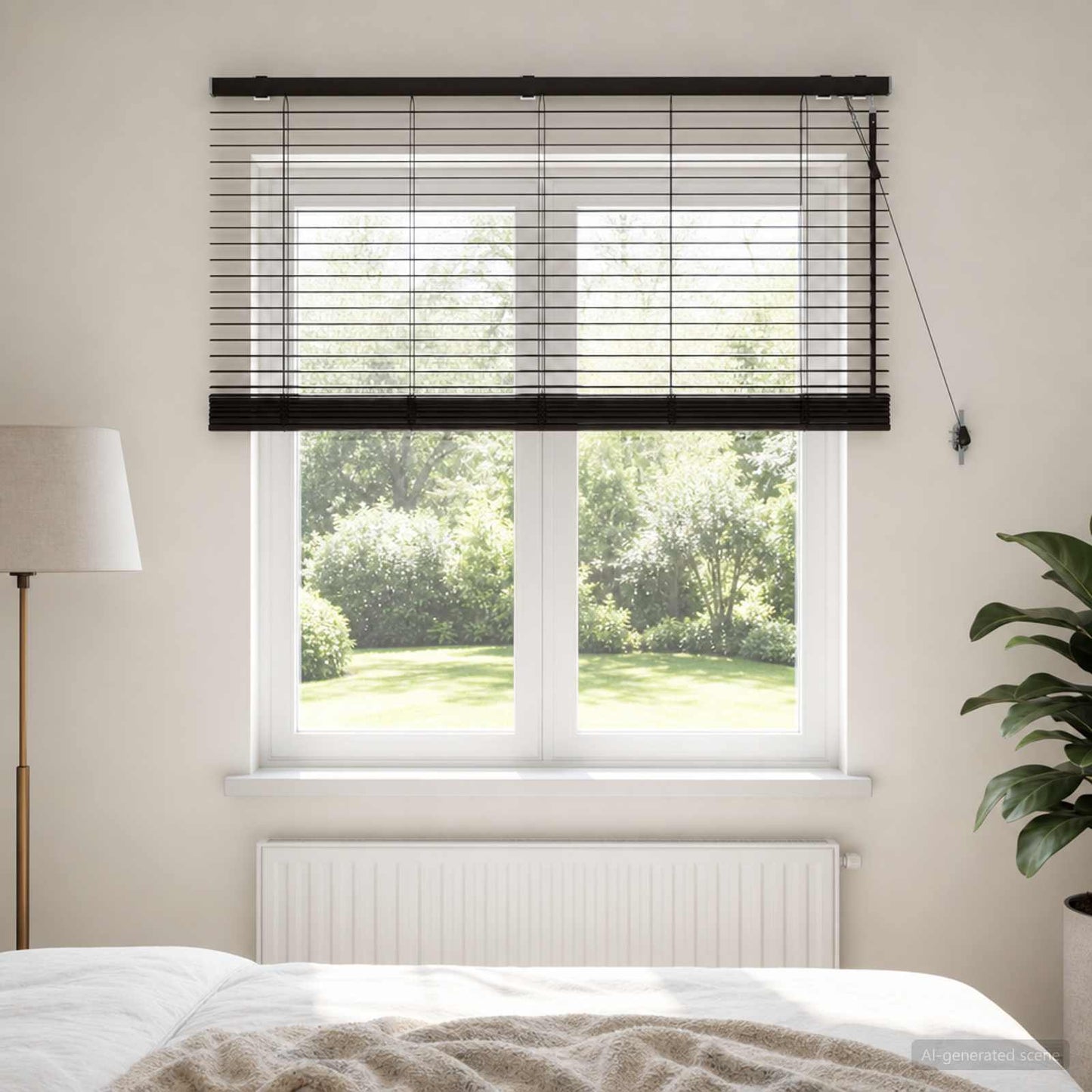 vidaXL Venetian Blind Dark Brown 125 x 130 cm 35 mm 1