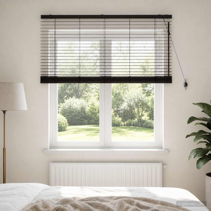 vidaXL Venetian Blind Dark Brown 125 x 130 cm 35 mm 1