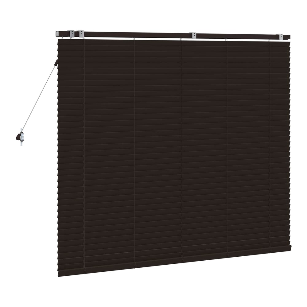 Venetian Blind 35 mm Drop 130 cm Dark Brown 145 cm