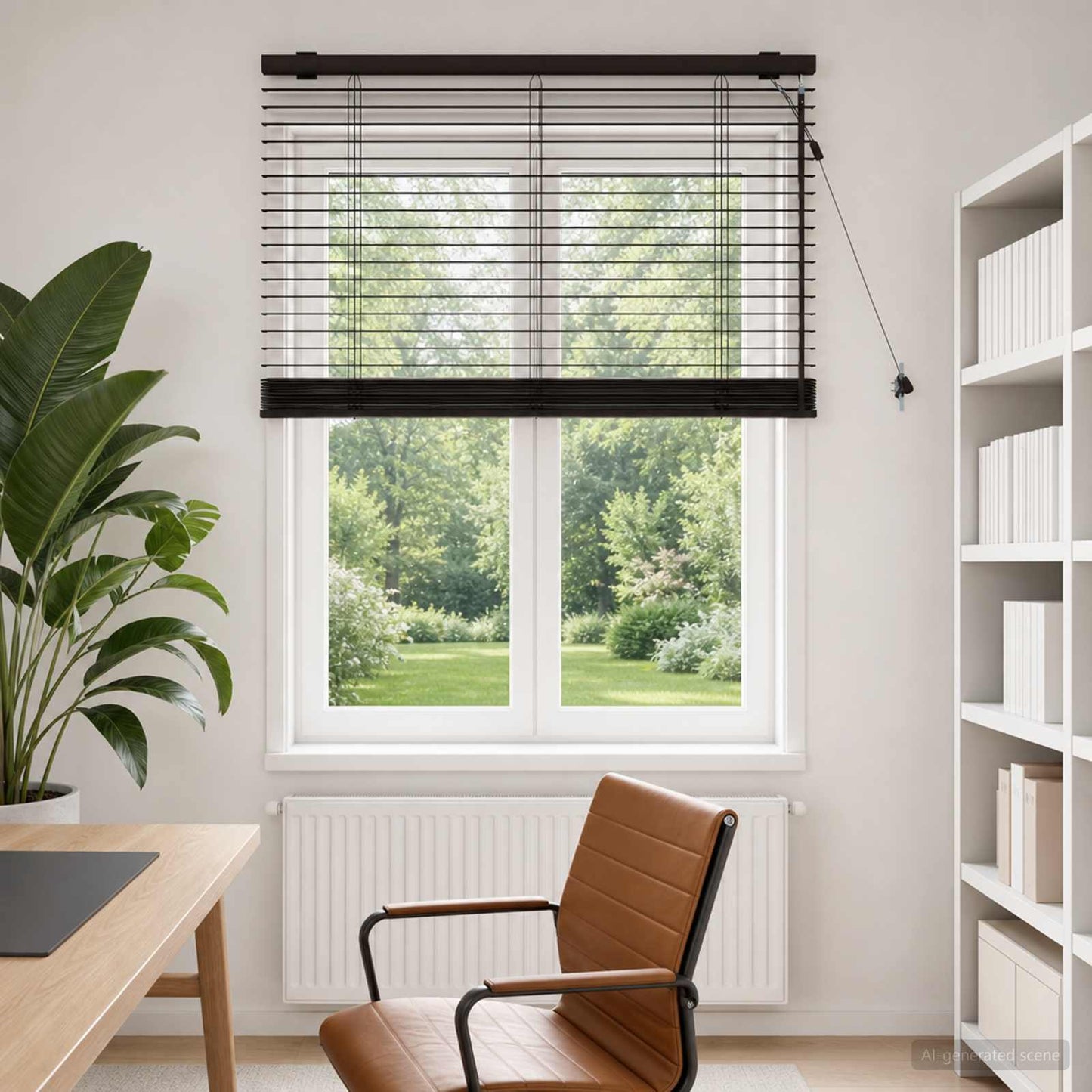 vidaXL Venetian Blind Dark Brown 95 x 160 cm 35 mm 1