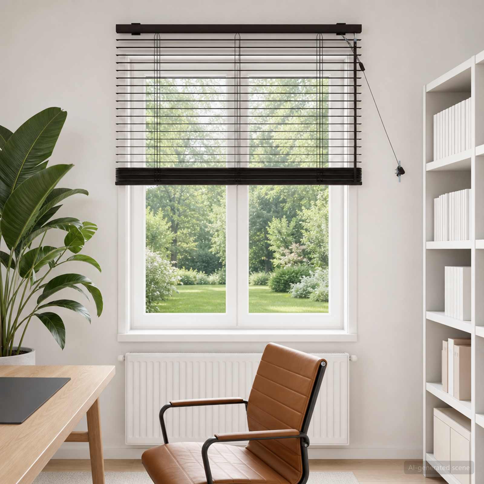 vidaXL Venetian Blind Dark Brown 95 x 160 cm 35 mm 1