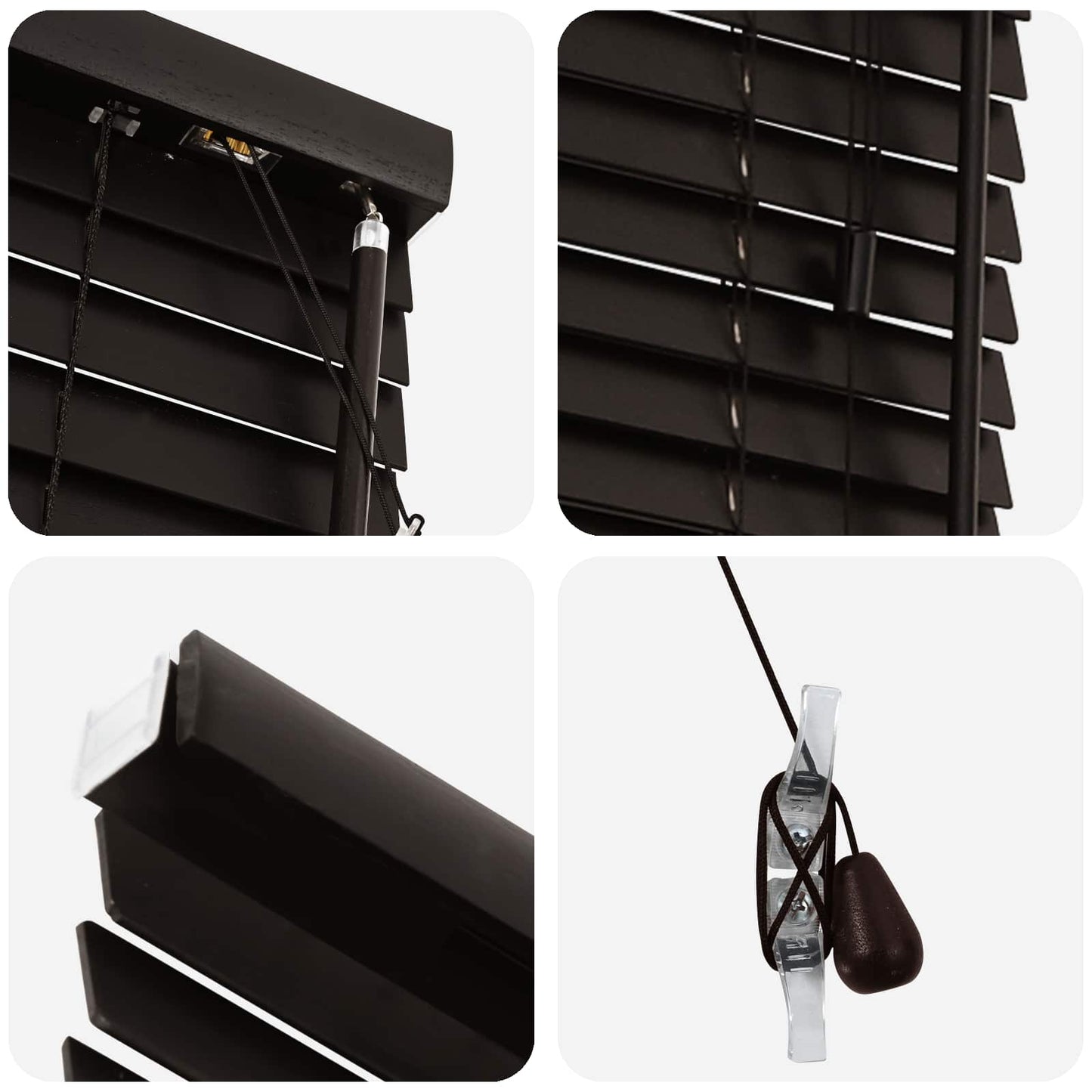 vidaXL Venetian Blind Dark Brown 110 x 160 cm 35 mm 5