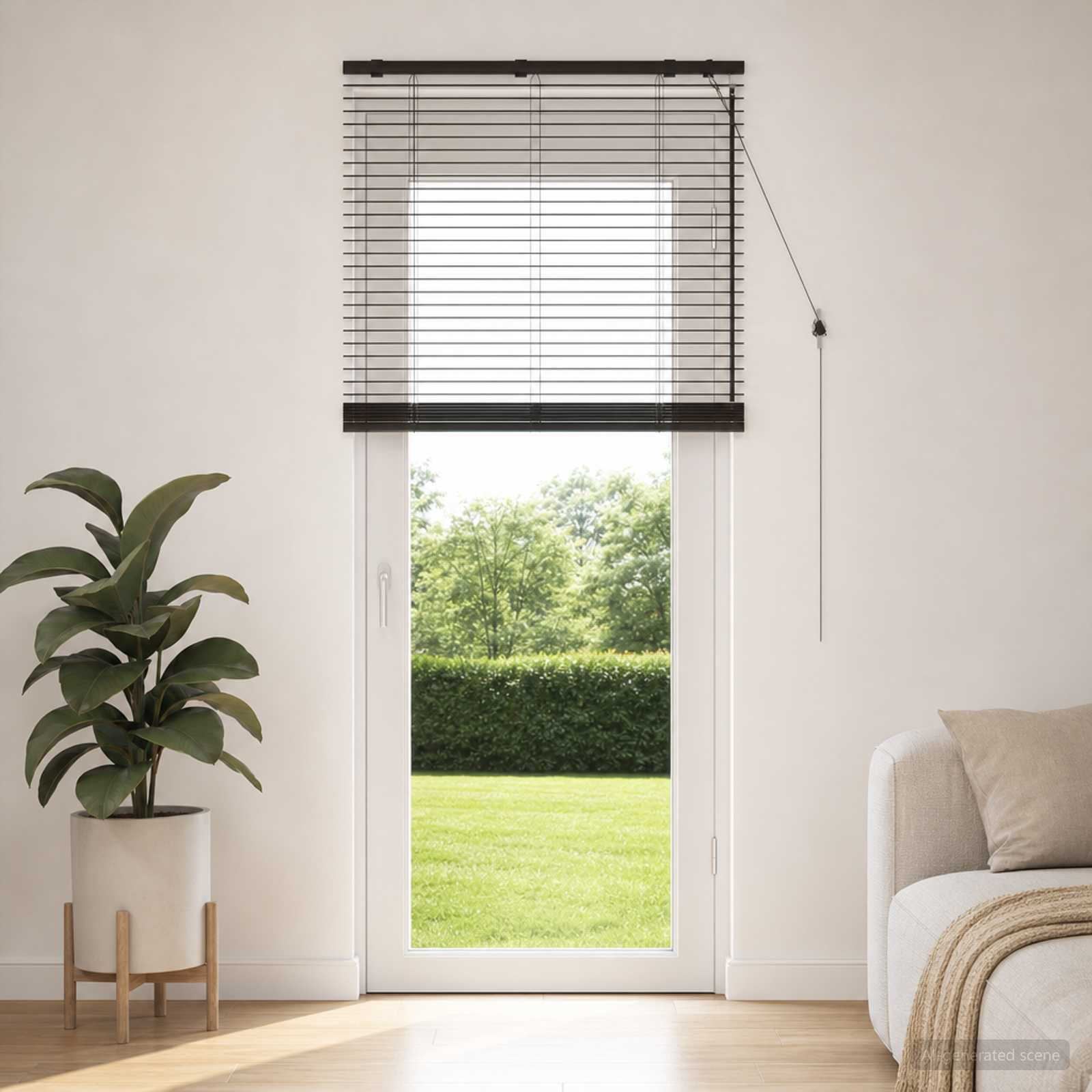 vidaXL Venetian Blind Dark Brown 75 x 250 cm 35 mm 1