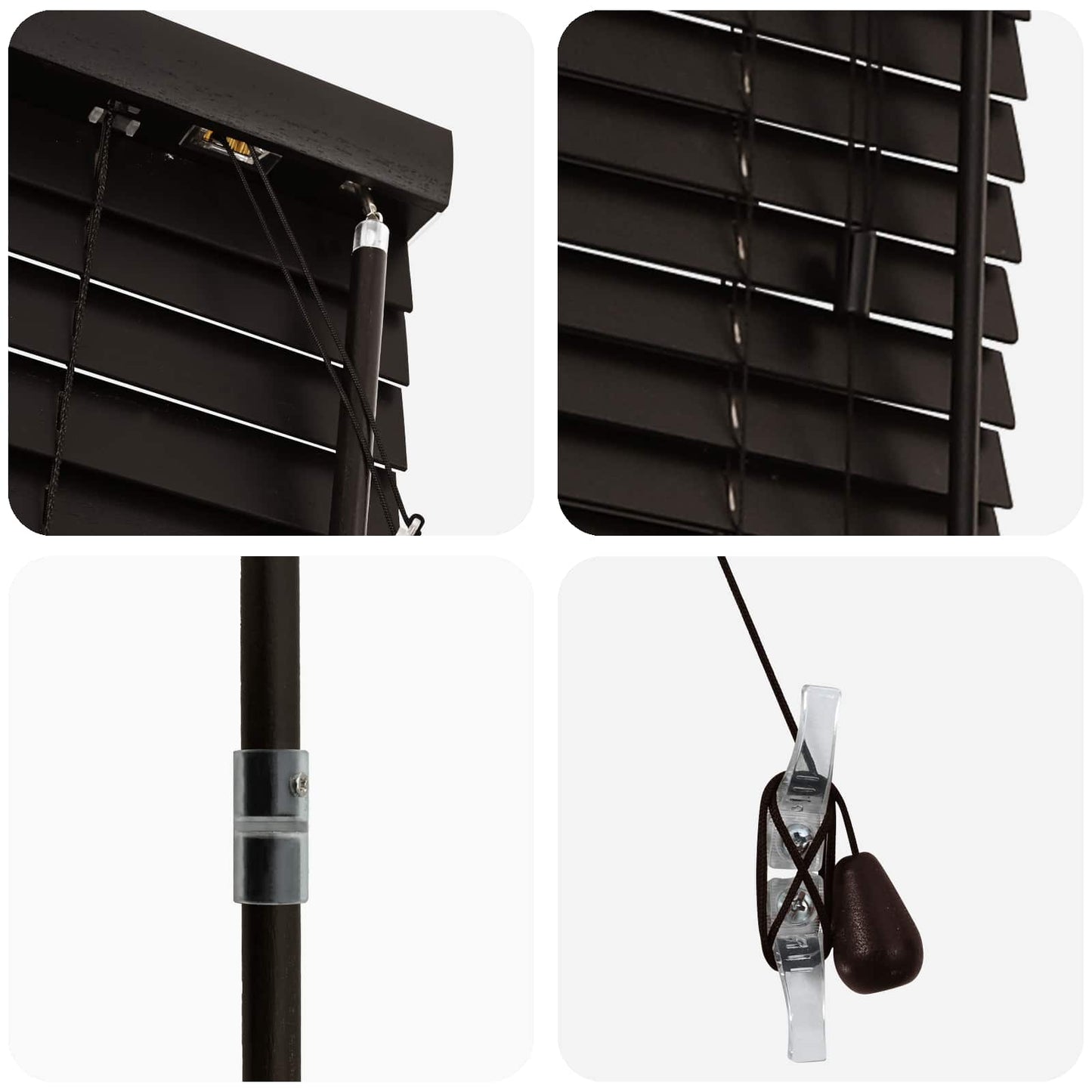 vidaXL Venetian Blind Dark Brown 75 x 250 cm 35 mm 5