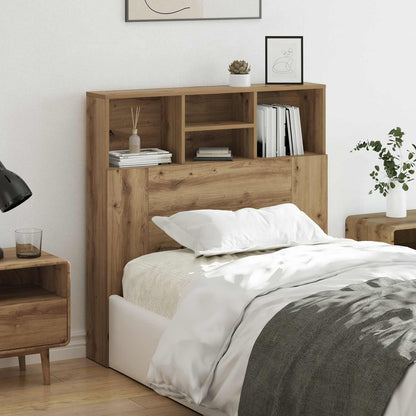vidaXL Headboard Cabinet Artisan Oak Engineered Wood 4