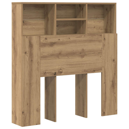 vidaXL Headboard Cabinet Artisan Oak Engineered Wood 2