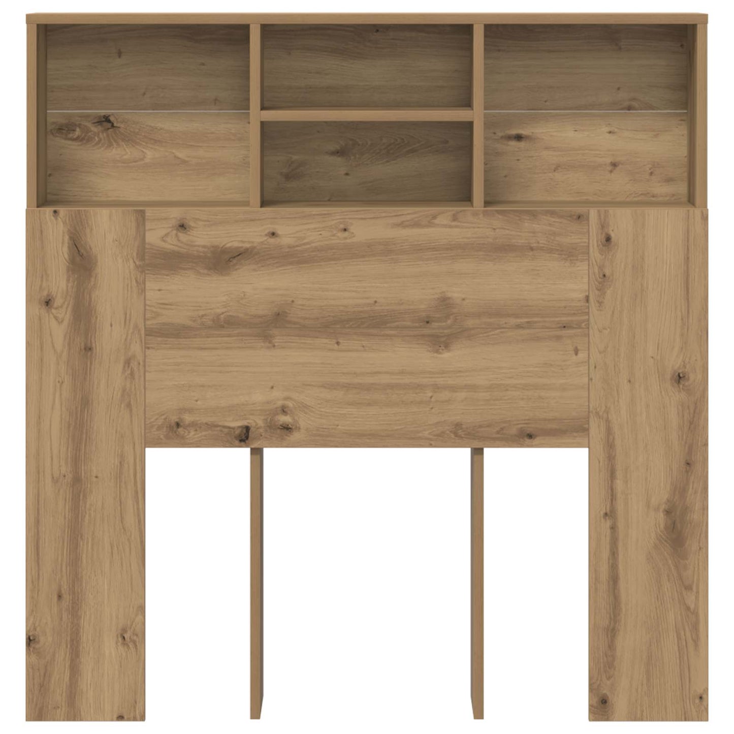 vidaXL Headboard Cabinet Artisan Oak Engineered Wood 5
