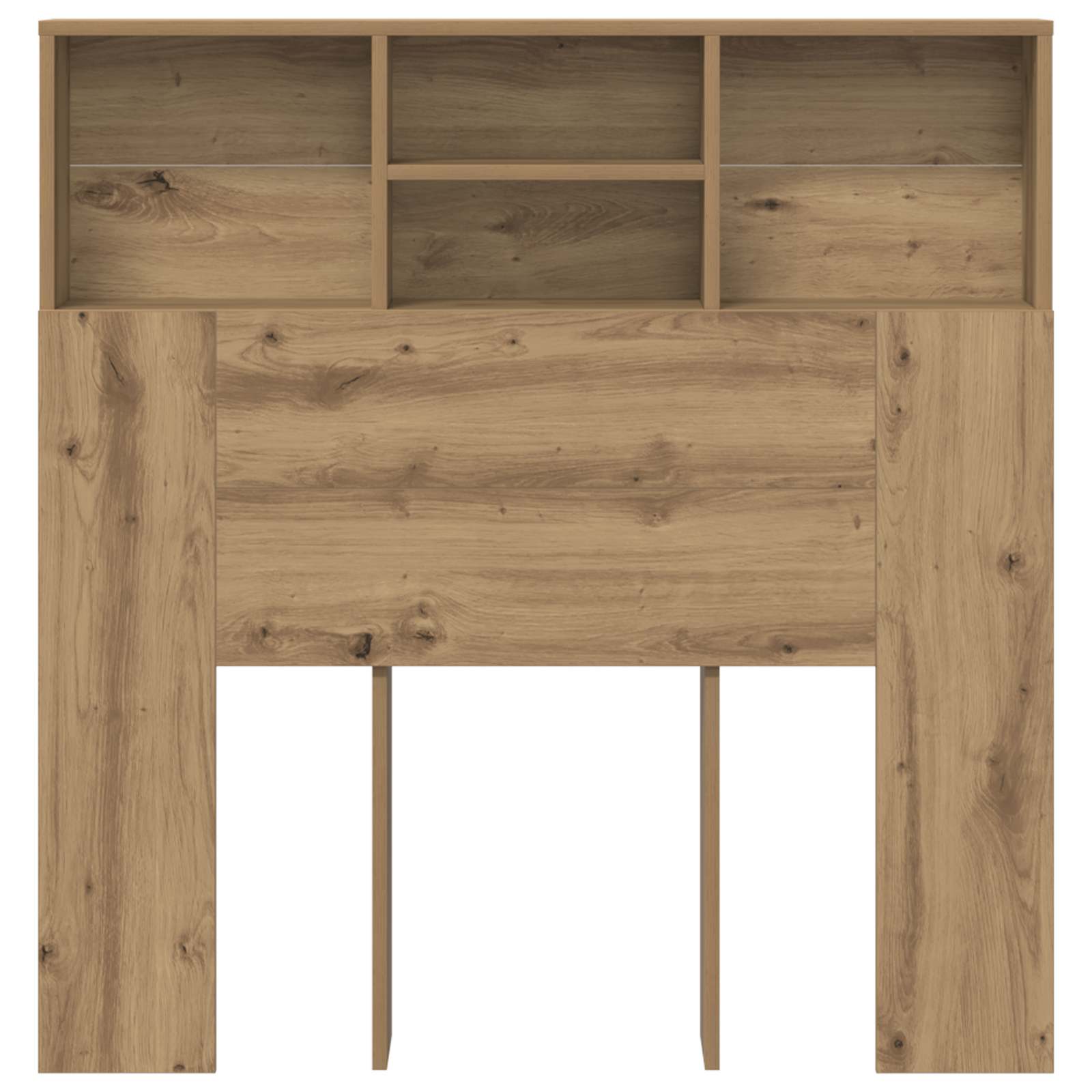 vidaXL Headboard Cabinet Artisan Oak Engineered Wood 5